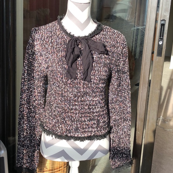 Zara Tops - Zara Multi Colored Knit Top With Bow